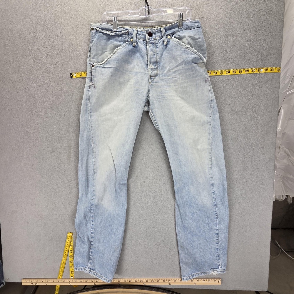 Vintage Levis Engineered Jeans Mens 34x34 Blue Twisted Flap Pocket Light Wash